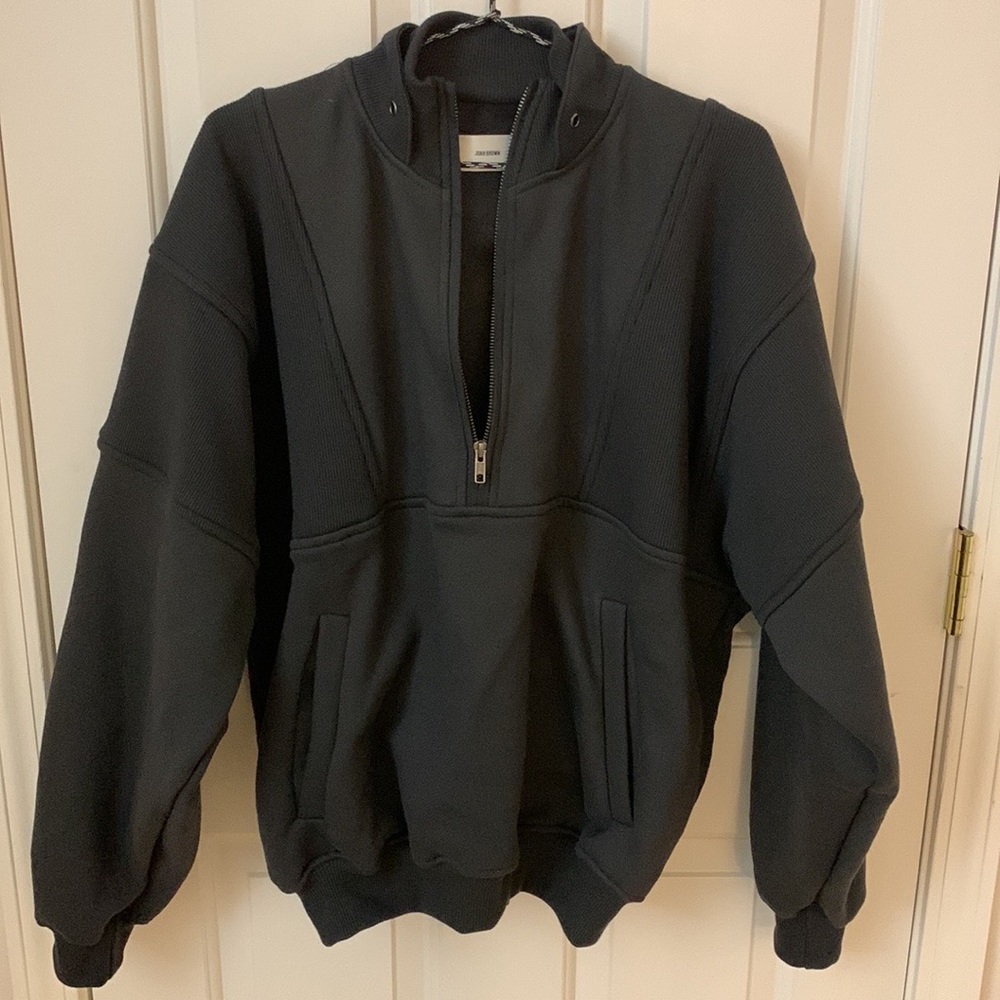 Joah Brown RETRO HALF ZIP M/L Washed Black